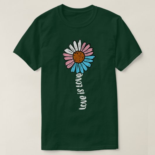 Transgender Sunflower Love Trans Pride Stuff Flag T-Shirt (Design vorne)