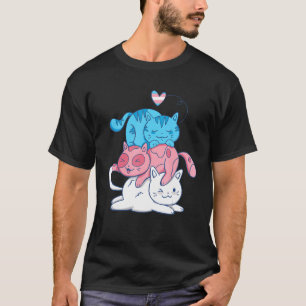 Transgender Süße Katze Transsexuelle Flagge Lgbt T T-Shirt