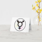 Transgender-Symbol-Grußkarte Karte (Gelbe Blume)