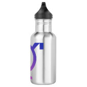 Transgender-Symbol-Logo Edelstahlflasche (Rechts)