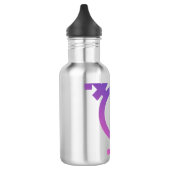 Transgender-Symbol-Logo Edelstahlflasche (Links)