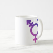 Transgender-Symbol-Logo Kaffeetasse (VorderseiteRechts)