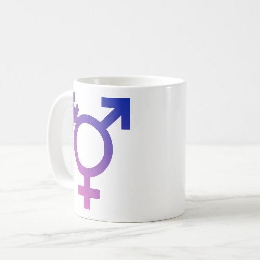 Transgender-Symbol-Logo Kaffeetasse (Vorderseite Links)