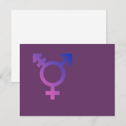 Transgender-Symbol Postkarte (Vorne/Hinten)