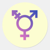 Transgender-Symbol Runder Aufkleber (Vorderseite)