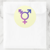 Transgender-Symbol Runder Aufkleber (Tasche)