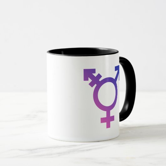 Transgender-Symbol Tasse (VorderseiteRechts)