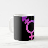 Transgender-Symbol-Tasse Kaffeetasse (Vorderseite Links)