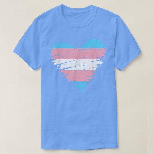 Transgender-Trans-Flag-Trans-Trans für Scribble-He T-Shirt (Design vorne)