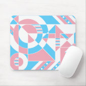Transgender Trans Pride Abstrakt Geometric Pastel Mousepad (Mit Mouse)
