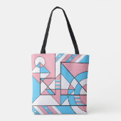 Transgender Trans Pride Abstrakt Geometric Pastel Tasche (Rückseite)