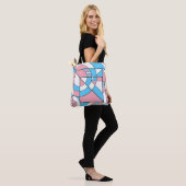 Transgender Trans Pride Abstrakt Geometric Pastel Tasche (Am Model)