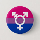 Transgender und Bi+ Stolz-Flaggen-Knopf Button (Vorderseite)