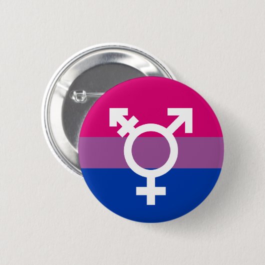 Transgender und Bi+ Stolz-Flaggen-Knopf Button (Vorne & Hinten)