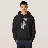 Transgender Unicorn Trans Pride Flag Lgbtq Gender Hoodie (Vorne ganz)