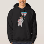 Transgender Unicorn Trans Pride Flag Lgbtq Gender Hoodie (Vorderseite)