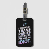 Transgender-Unterstützung für alle Trans-Pride-Fla Gepäckanhänger (Vorderseite Vertikal)