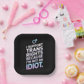 Transgender-Unterstützung für alle Trans-Pride-Fla Pappteller (Party)