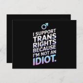 Transgender-Unterstützung für alle Trans-Pride-Fla Postkarte (Vorne/Hinten)