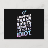 Transgender-Unterstützung für alle Trans-Pride-Fla Postkarte (Vorderseite)