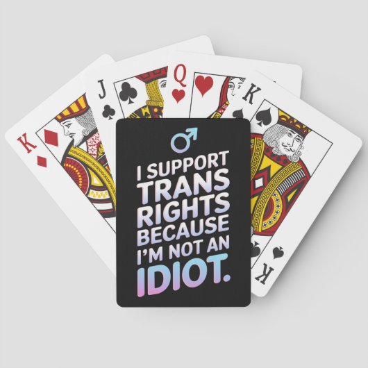 Transgender-Unterstützung für alle Trans-Pride-Fla Spielkarten (Rückseite)