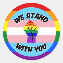 Transgender-Unterstützung Runder Aufkleber
