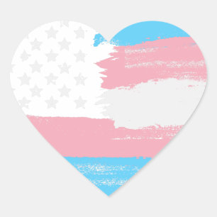 Transgender USA Flag   Aufkleber