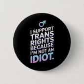 Transgender Verbündeter Trans Pride Flagge Unterst Button (Vorderseite)