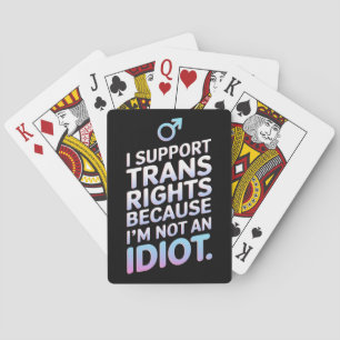 Transgender Verbündeter Trans Pride Flagge Unterst Spielkarten