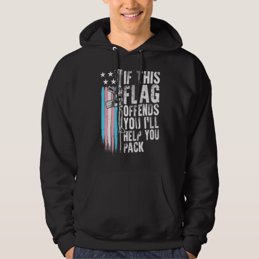 Transgender, wenn diese Flag dich beleidigt, ist 1 Hoodie (Vorderseite)