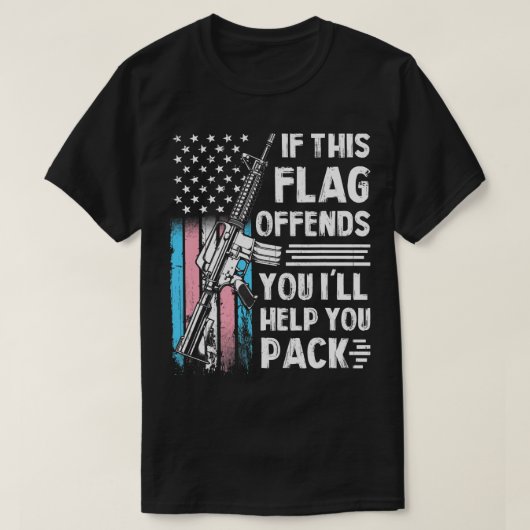 Transgender, wenn dieses Flag Sie AR15 Gun Righ T-Shirt (Design vorne)