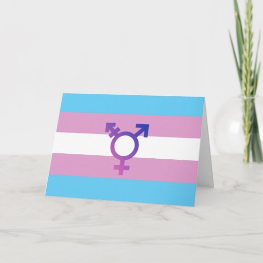 Transgender-Wert und Symbol Feiertagskarte (Vorderseite)