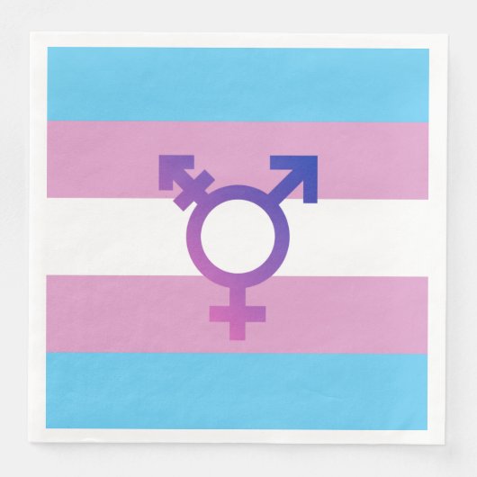 Transgender-Wert und Symbol Serviette (Vorderseite)