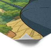 Transgender with Mohawk Anime Person | LGBTQIA+  Poster (Ecke)