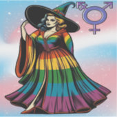 Transgender Witz in Regenbogenfarben Aufkleber (Vorderseite)