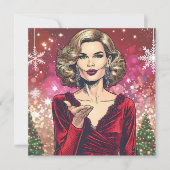 Transgender Woman Festive Christmas Poem Feiertagskarte (Vorderseite)