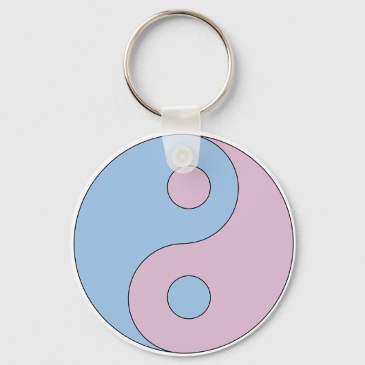 Transgender Yin Yang Symbol Schlüsselanhänger (Vorderseite)