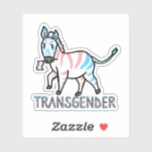 Transgender Zebra Aufkleber (Blatt)