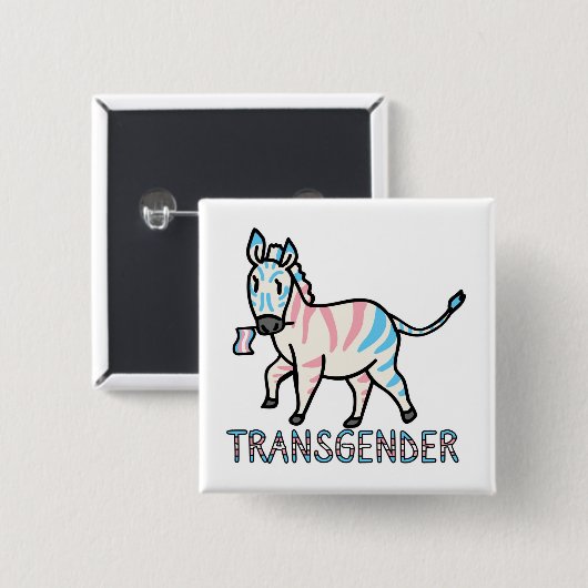 Transgender Zebra Button (Vorne & Hinten)
