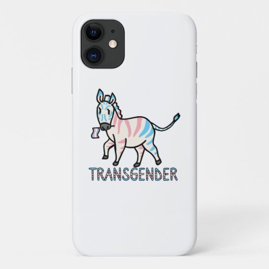 Transgender Zebra Case-Mate iPhone Hülle (Rückseite)