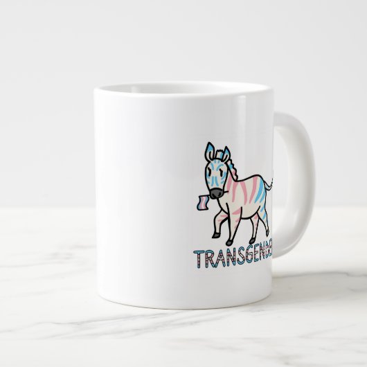 Transgender Zebra Jumbo-Tasse (Vorderseite Rechts)
