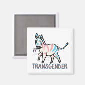 Transgender Zebra Magnet (Vorderseite/Rückseite)