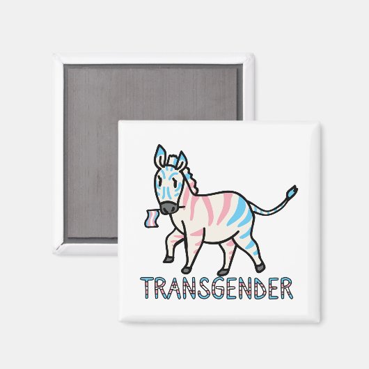 Transgender Zebra Magnet (Vorderseite/Rückseite)