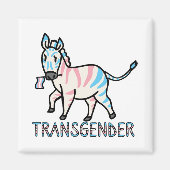 Transgender Zebra Magnet (Vorne)