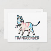 Transgender Zebra Postkarte (Vorne/Hinten)