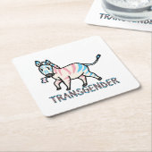 Transgender Zebra Rechteckiger Pappuntersetzer (angewinkelt)