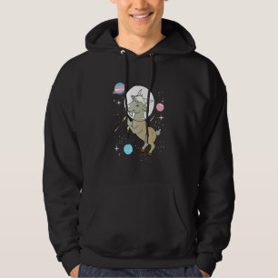 Transgender-Ziege im Weltraum Trans Pride Hoodie