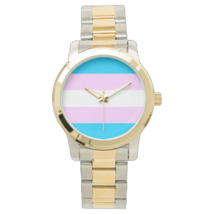 Transgenderflagge Armbanduhr