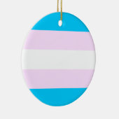 Transgenderstolzflagge Keramik Ornament (Rechts)