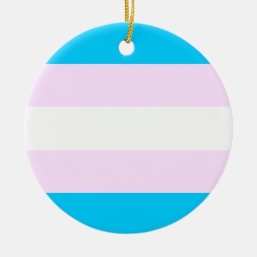 Transgenderstolzflagge Keramik Ornament (Vorne)